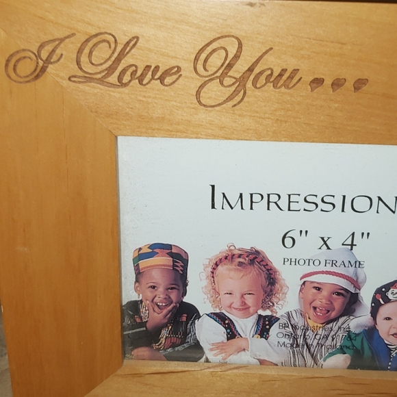 "I Love you" Wood Photo Frame - Picture 4 of 4